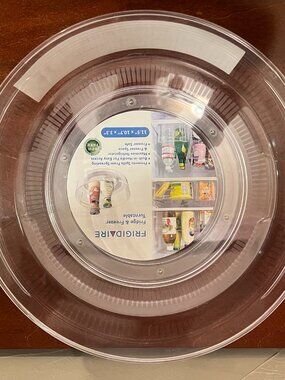 Frigidaire Fridge & Freezer Turntable Lazy Susan Organizer BPA Free 11.5" Clear